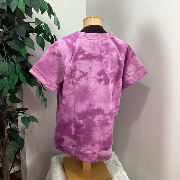 Sonoma Short Sleeve Sweatshirt Woman’s size 1X purple tie dye NWT Crewne… - Picture 4 of 14